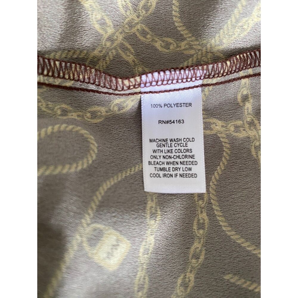 NWT Marc New York Cinnamon Gold Long Sleeve Boardroom Chic Top Blouse Sz M - Picture 5 of 11